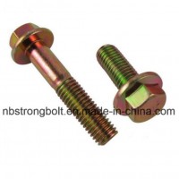 DIN6921 Screw Hex Flange Bolt with Yellow Zinc Plated