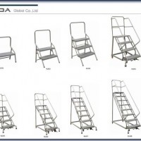 Industrial Warehouse Steel Rolling Ladders (RL Series)