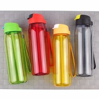 Plastic Tumbler with Straw Custom Water Bottle with Handle 750ml