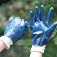 Heavy Duty Fullly Blue Nitrile Coated Safety Industrial Work Glove