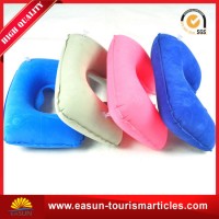 Flocked PVC Inflatable Pillow for Travel