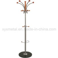 Marble Base Wooden Hanger Metal Rack Hat Clothes Garment Coat Stand