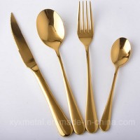 High Class Gold Plated Stainless Steel Dinnerware Tableware Flatware Cutlery