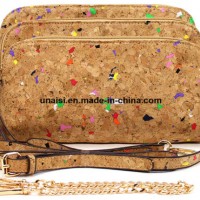 Cork Functional Shoulder Tote Clutch Ladies Crossbody Bags with Wristlet