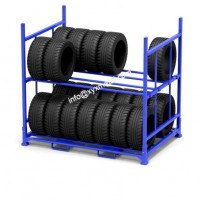 Double Tiers Two Layers Tire Foldable Rack