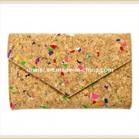 Rainbow Colorful Cork Wallet Bag Purse for Women