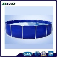 Strong Steel Frame Blue Color Aquarium Tarpaulin Fish Pond