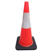 Cheap Price 75cm PVC Reflective Traffic Cone with Rubber Base