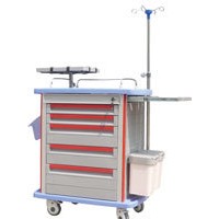 ABS Hospital Emergency Trolley with Wheels