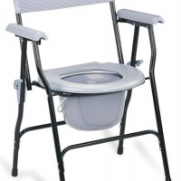 Steel Commode Chair with Backrest