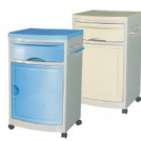 Hospital Bedside Cabinet Table with Wheels