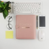 Rose Gold 6 Ring Binder Zipper Notebook