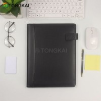 A4 PU Leather Magnetic Buckle Portfolio Folder