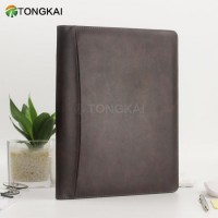 PU Leather Cover Notepad Portfolio File Folder