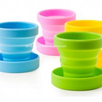 BPA Free Portable Unbreakable Silicone Folding Drinking Cups  Tea Cups for Camping  Mountaineering