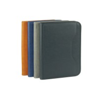 Assorted Color High Quality Change PU Zipper Custom Padfolio Business A4 PU Leather Portfolio