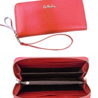 Women Lady Leather Wristlet Wallet Purse