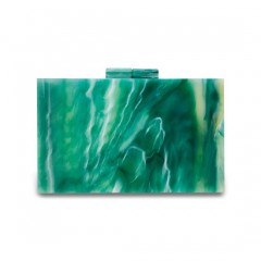 Green Acrylic Marble Pattern Evening Bag Woman图1