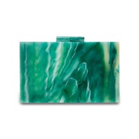 Green Acrylic Marble Pattern Evening Bag Woman
