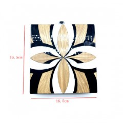 High Quality Acrylic Wood Splicing Shoulder Bag Evening Bag for Lady图1