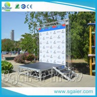 Outdoor Event Stage Height Adjustable Stage Stair Metal Truss Lecterns Truss Podiums