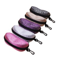 Peanut Shaped Zipper Hard Shell Sunglasses Glasses EVA Case with Micro Fiber Glasses Cloth