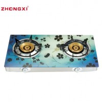 Propane Table 2 Burner Glass Top Gas Stove Slim Two Burner Cooker Hob Jz-RS253