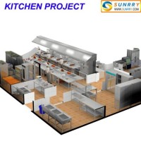 Commercial Stainless Steel Electric and Gas Kitchen Equipment for Restaurant and Hotel Project