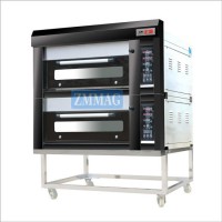 Most Popular 2 Decks 4 Trays Movable Outdoor Gas Oven (ZMC-204M)