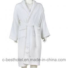 100% Cotton Velvet Jacauard Hotel Bathrobe图1