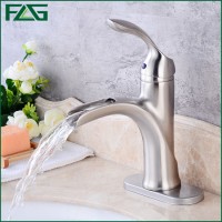 Flg Brushed Nickle Bathroom/Kitchen/Sanitary Ware Waterfall Faucet