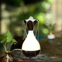 Wood Grain Aromatherapy Oil LED Ultrasonic Cool Mist Home Diffuser