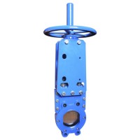 Wafer Type Knife Gate Valve with Handwheel  Rising Stem.