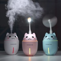 3in1 320ml LED Big Mist Cute Pet Fan Humidifier