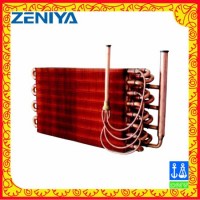 Low Power Copper Tube Copper Fin Condenser Coil for AC Outdoor Unit