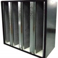 Galvanized Frame HEPA Compact Box Filter with Activated Carbon Media