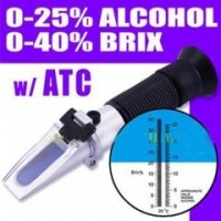 Grape and Alcohol Refractometer 0-25%Vol  0-40%Brix for Grape Wine