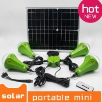 Portable Home Solar Power System Lights with 25W /11V Solar Panel