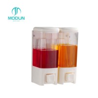 Double ABS Plastic Wall Mounted Liquid Soap Dispenser