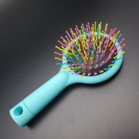 Mini Rainbow Volume Hairbrushes Detangling Hair Brushes Hair Curl Straight Magic Combs with Mirror R