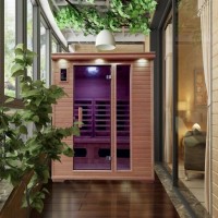 Far Infrared Dry Sauna Room Made of Hemlock Wood with Combined Heater  Dry Bath Hot Therapy Sauna Do