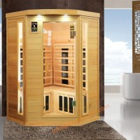 Freestand Portable Wooden Sauna with Ceramic and Carbon Foot Heater  Far Infrared Sauna Room as Heal