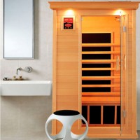 Square Far Infrared Sauna Made of Hemlock and Carbon Heater for 1 Person Ce ETL as Beauty Dry Bath