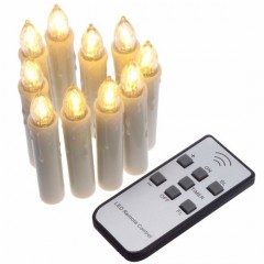 Taper Candles with Remote Timer Function - Christmas Candle with LED Lights图1