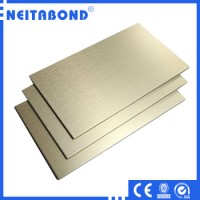 Golden Brushed Finish Aluminum Plastic Composite Panel for Interior and Exterior Usage with SGS Appr
