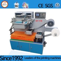 Single Color Vertical Cloth High Precision Automatic Printer Vertical Flatbed Silk Label Screen Prin