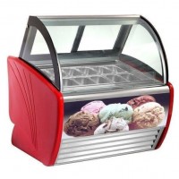 Perspective Window Ice Cream Machine/Refrigerator/Showcase with Ce