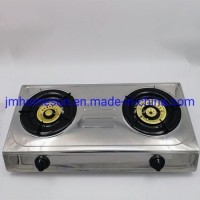 Hot Selling Stainless Steel Cast Iron 100*120mmΦ Double Burner Gas Stove    Item: HS-2