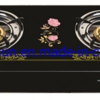 Hot Selling Tempered Glass Top Beehive Cast Iron Double Burner Gas Stove    Item: HS-514b