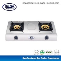 Hot Sale Tanzania Market Stainless Steel Double Burner Gas Stove